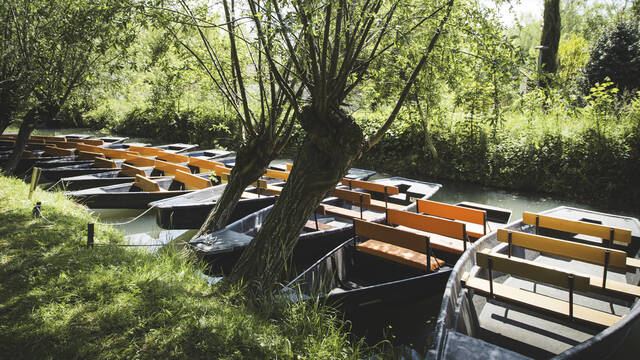 Boats on the canals of the Marais Poitevin