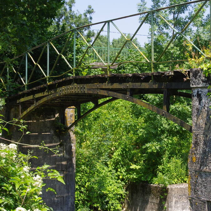 Footbridge over a canal in the Marais Poitevin ©